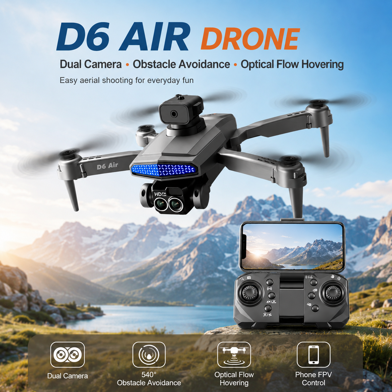 Fpv Drone Bag - ZNLYRION D6 Hava Katlanabilir RC Drone