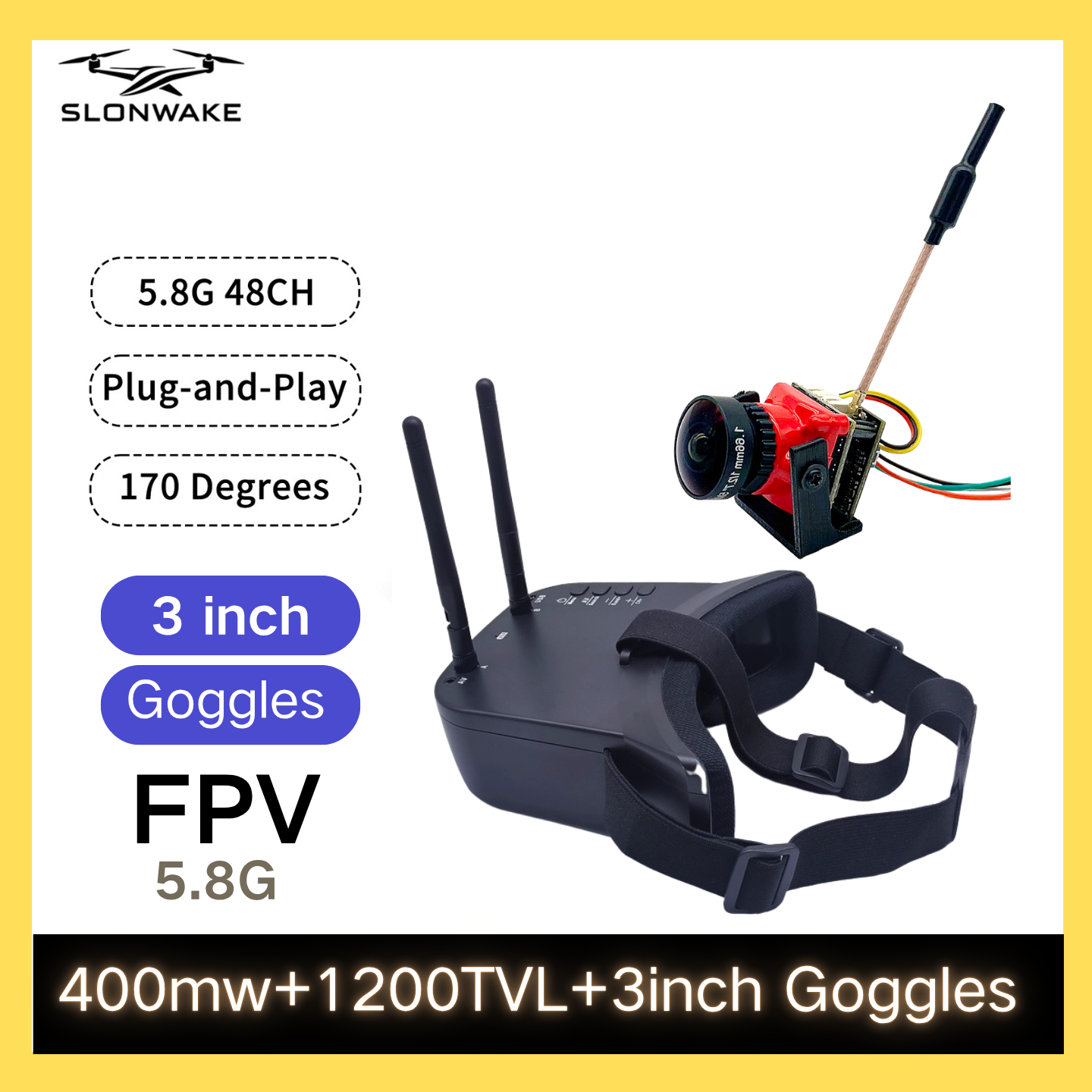 Fpv Drone Vtx - SLONWAKE 5.8G 48CH FPV 400mw VTX,
