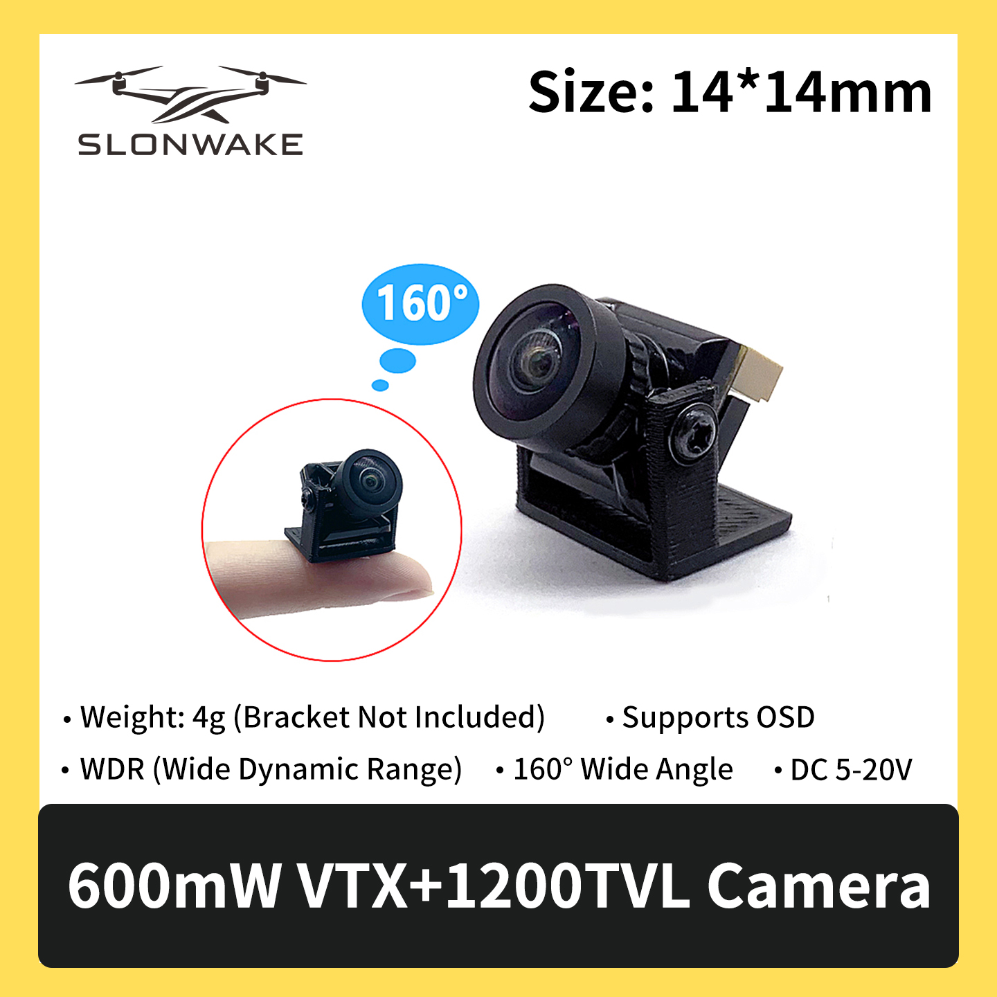 SLONWAKE 5.8G 600mW 7-24V FPV  - Fpv Drone Kit incelemesi ve fiyatı