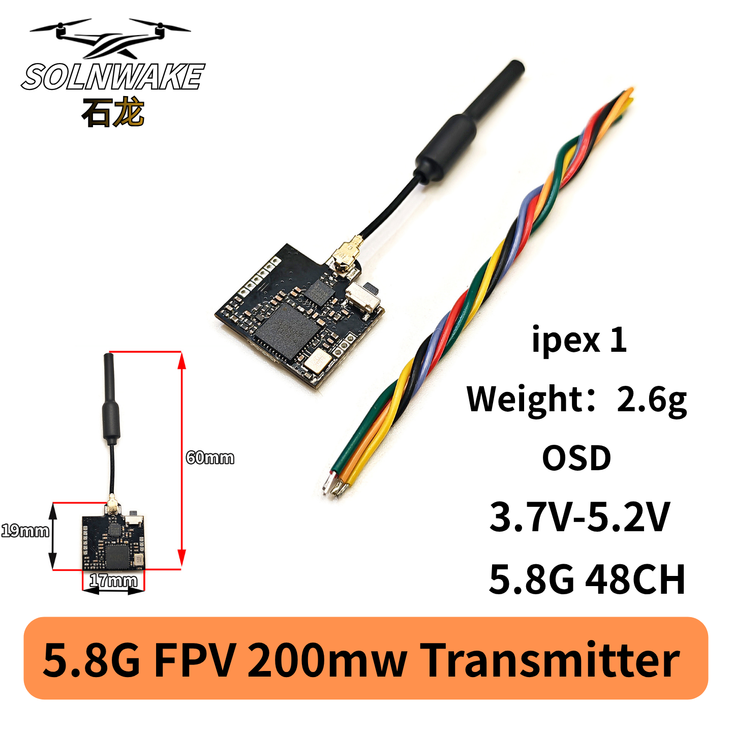 SLONWAKE Nano 5.8G 48CH 200 mW - Fpv Drone Vtx incelemesi ve fiyatı